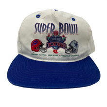 Load image into Gallery viewer, Vintage 1993 New Era NFL Dallas Cowboys Super Bowl XXVII Rose Bowl Snapback Hat
