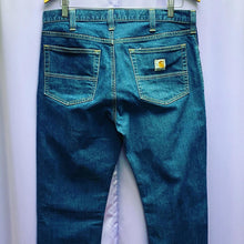 Load image into Gallery viewer, Carhartt Straight Blue Rugged Flex Jeans Men’s Size 34”
