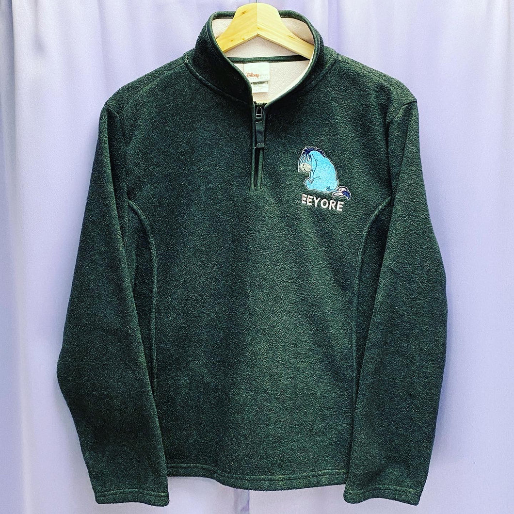 Vintage 90’s Disney Store Exclusive Eeyore Embroidered 1/4 Zip Fleece Jacket Women’s Small