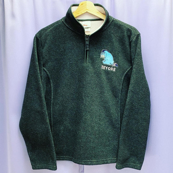 Vintage 90’s Disney Store Exclusive Eeyore Embroidered 1/4 Zip Fleece Jacket Women’s Small
