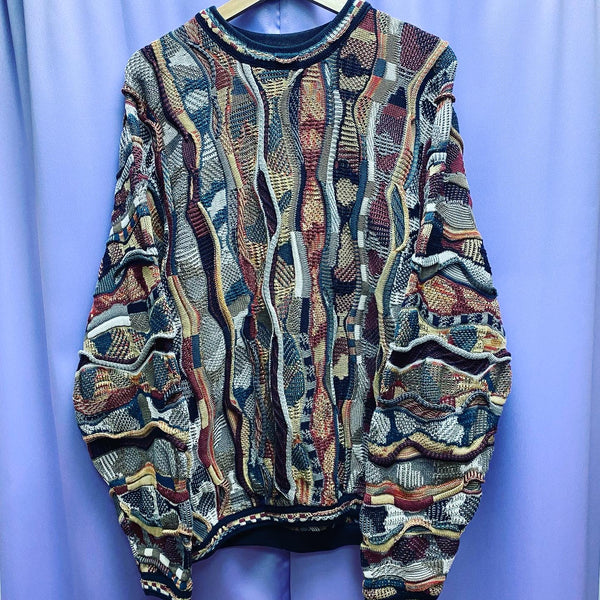 Vintage 90’s Tundra Canada Coogi Style Multicolor Sweater Men’s Medium