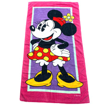 Load image into Gallery viewer, Vintage 90’s Disney Minnie Mouse Beach Towel
