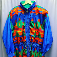 Load image into Gallery viewer, Vintage 80’s Lavon Aztec All Over Print Windbreaker Jacket Women’s Small

