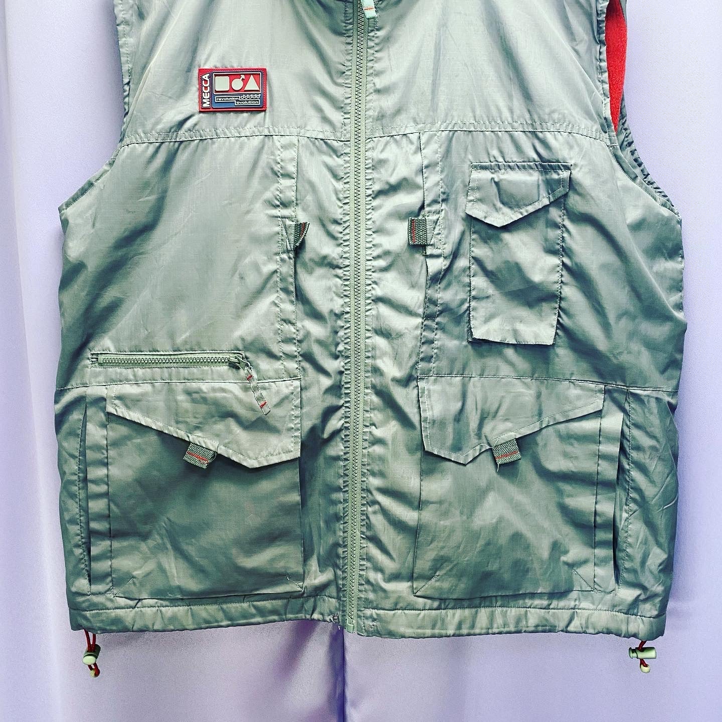 Vintage 90's Mecca Revolution Evolution Nylon Fleece Lined Vest