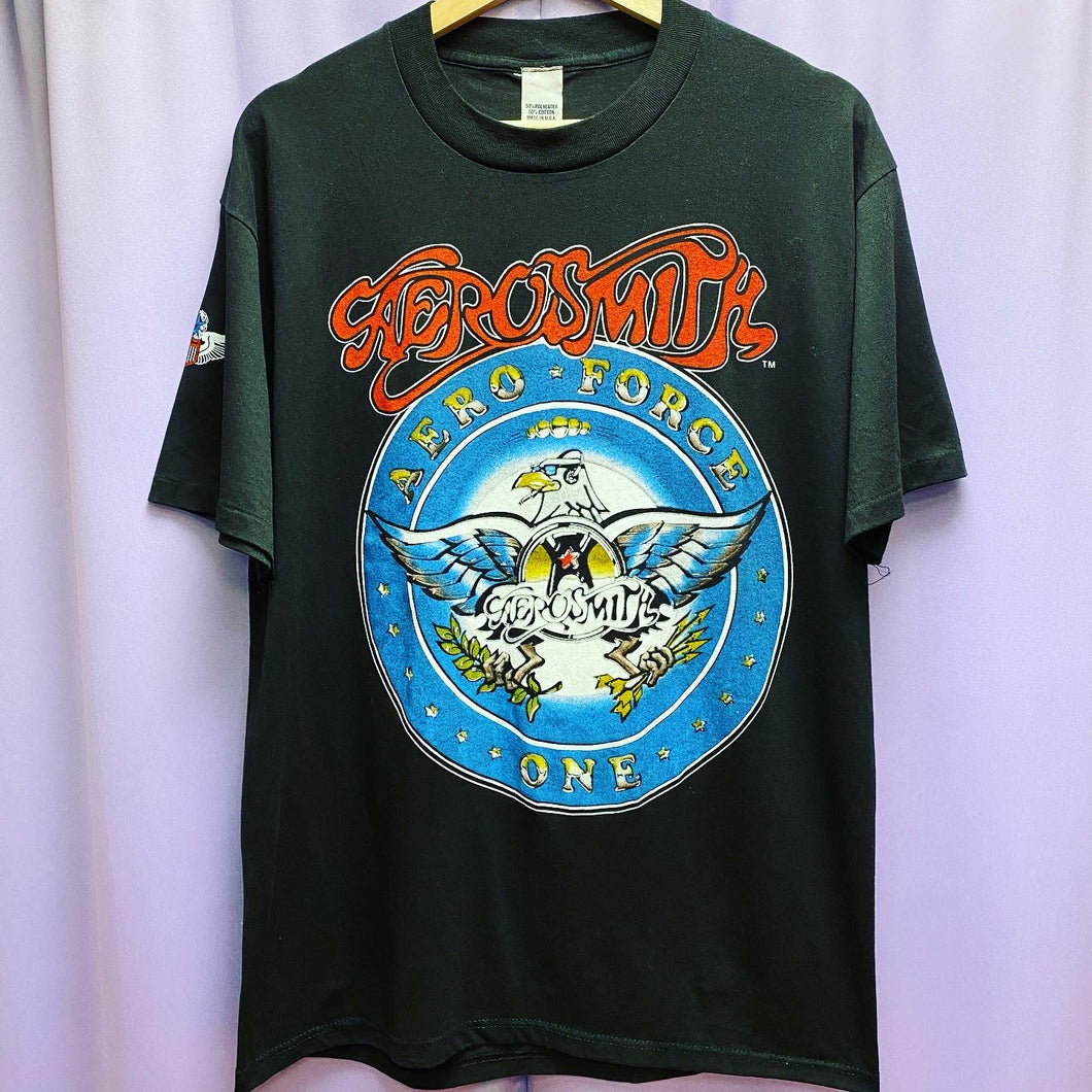 Vintage 80’s Aerosmith Aero Force One 87-88 Tour T-Shirt Men’s XL