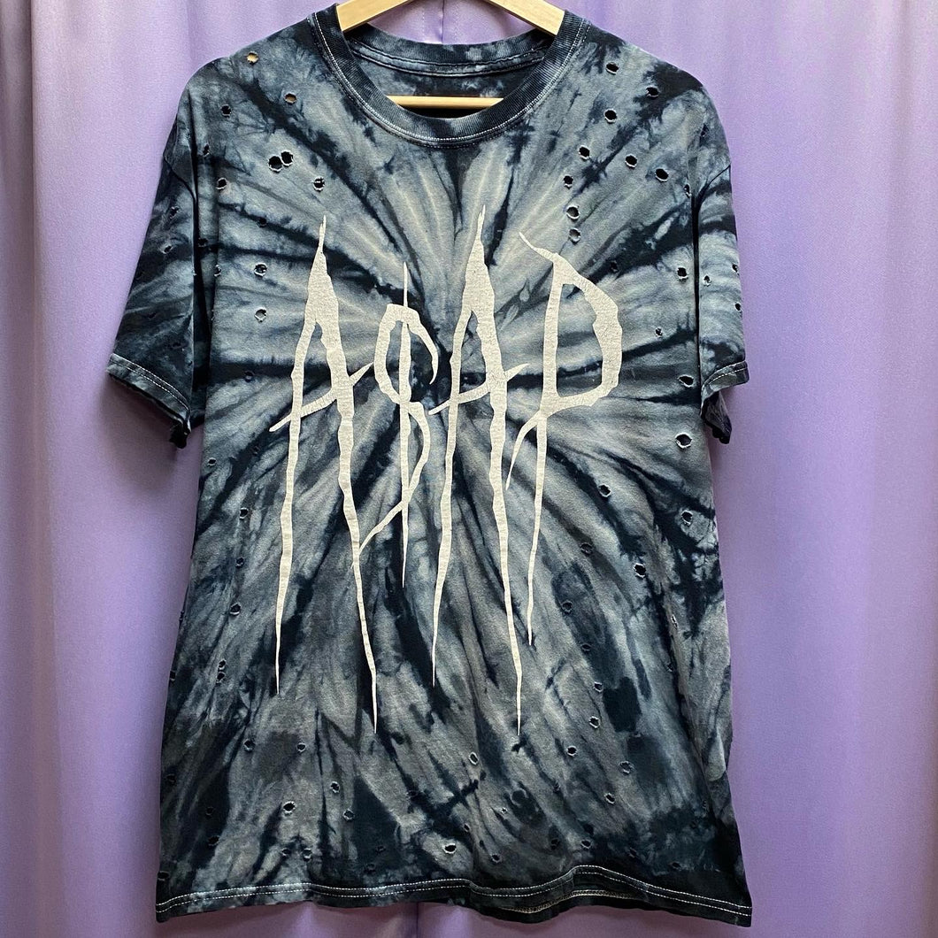 A$AP Rocky and Tyler 2015 Tour Distressed Tie-Dye T-Shirt Medium