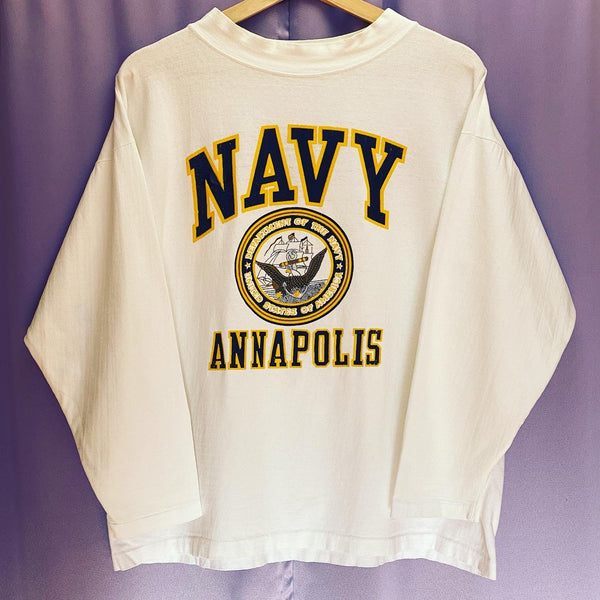 Vintage 90’s Navy Annapolis Long Sleeve Shirt Men’s Medium