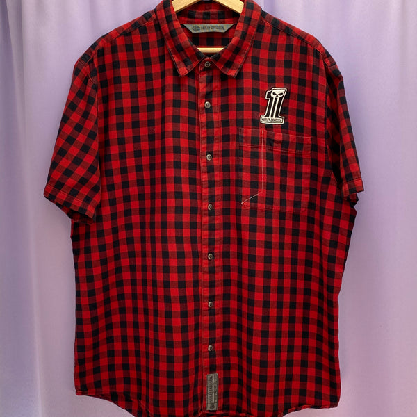 Harley Davidson 2010 Plaid Button Up Shirt XL