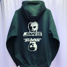 Load image into Gallery viewer, Vintage Rare Skull Skates Mirrored Logo Hoodie Men’s Medium
