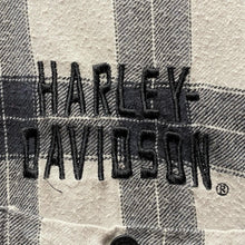 Load image into Gallery viewer, Harley Davidson Plaid Embroidered Button Up Shirt XL
